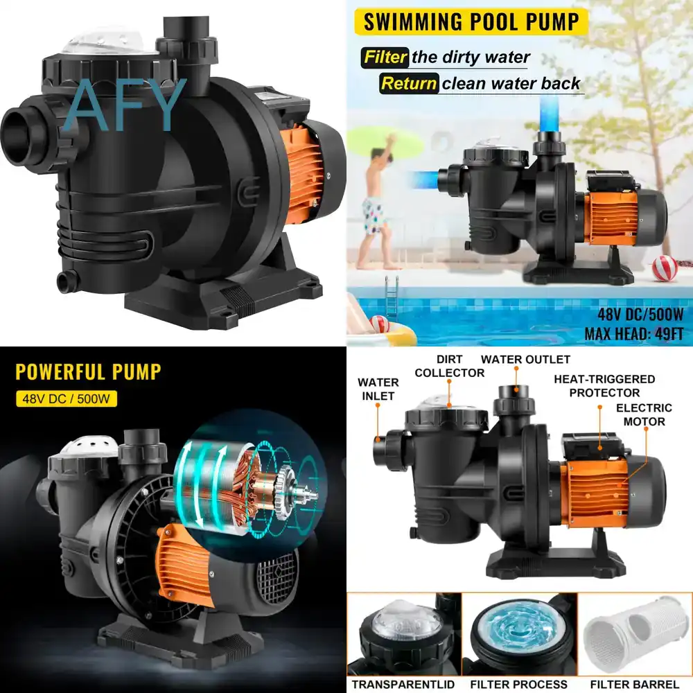 Solar Pool Pump 48V Dc - VEVOR Havuz Pompası, 48V DC 500W