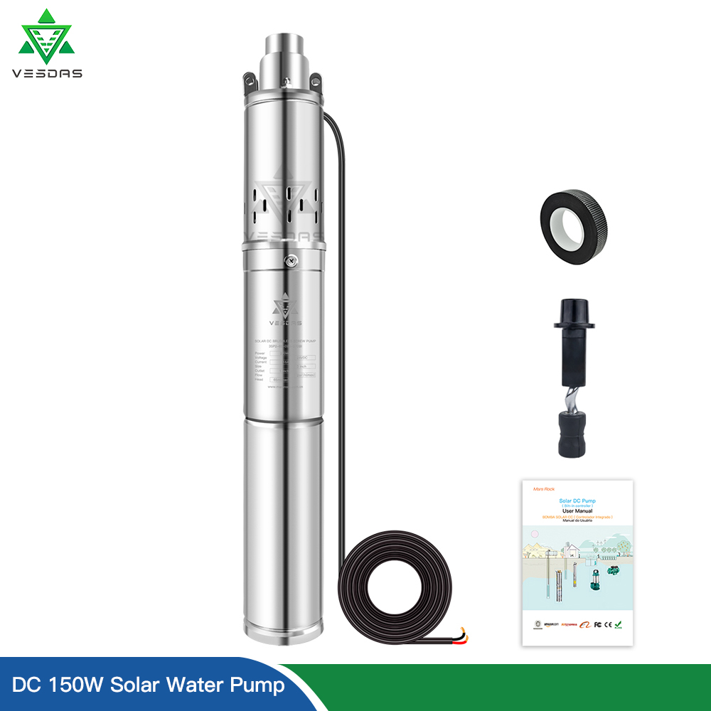 Solar Water Pump 48V Submersible - Düşük basınçlı 150W 370W 750W güneş
