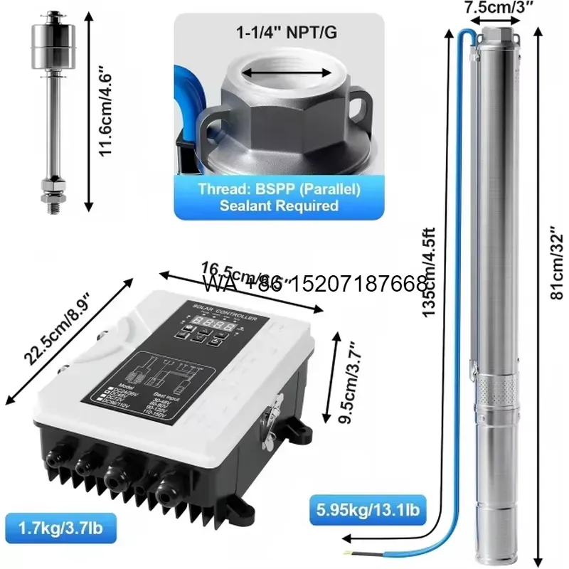 Wmwmnu 48V 750W Güneş Enerjili - Solar Water Pump 48V Submersible incelemesi ve fiyatı