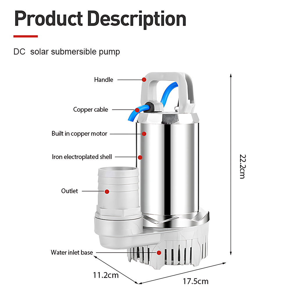 12V 24V DC Güneş Enerjili Dalg - Solar Irrigation Pump 12V incelemesi ve fiyatı