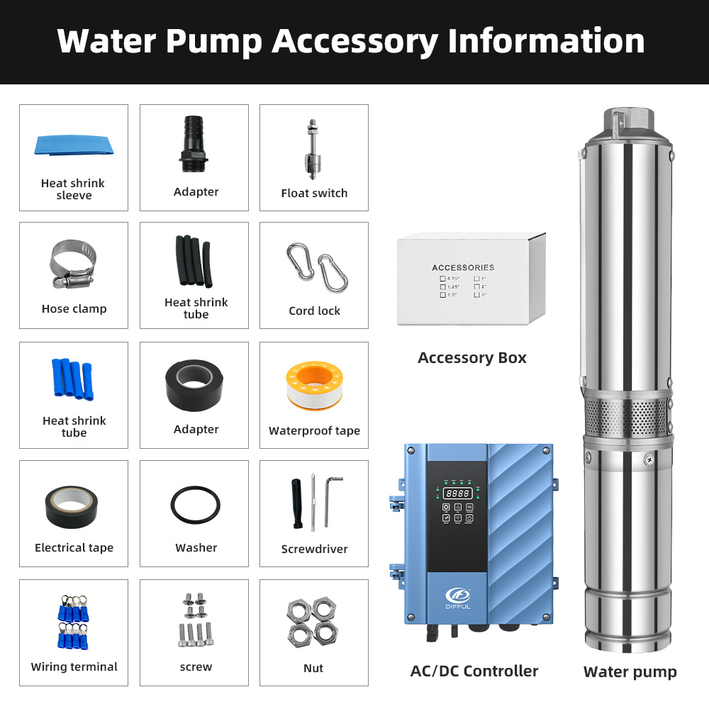 DIFFUL 4 inç 2200W Güneş Enerj - Solar Water Pump 2200W 4 Inch incelemesi ve fiyatı
